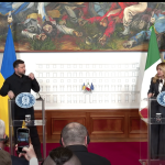 Zelenski caută sprijin militar în Italia. A cerut rachete de la Giorgia Meloni
